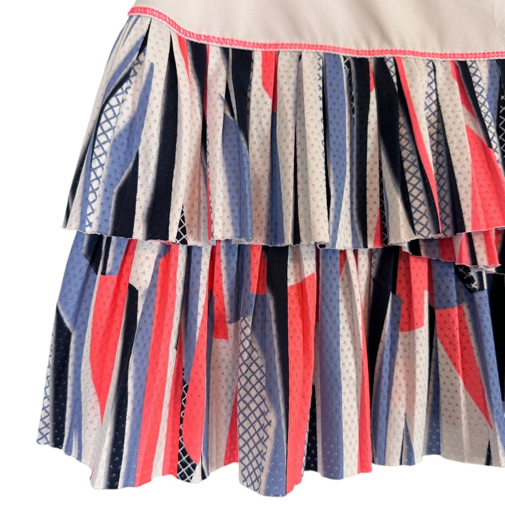 Lucky In Love Ruffle Pleated Tennis Skort L 12 Pink Golf‎ Athletic Pickleball - Picture 2 of 8